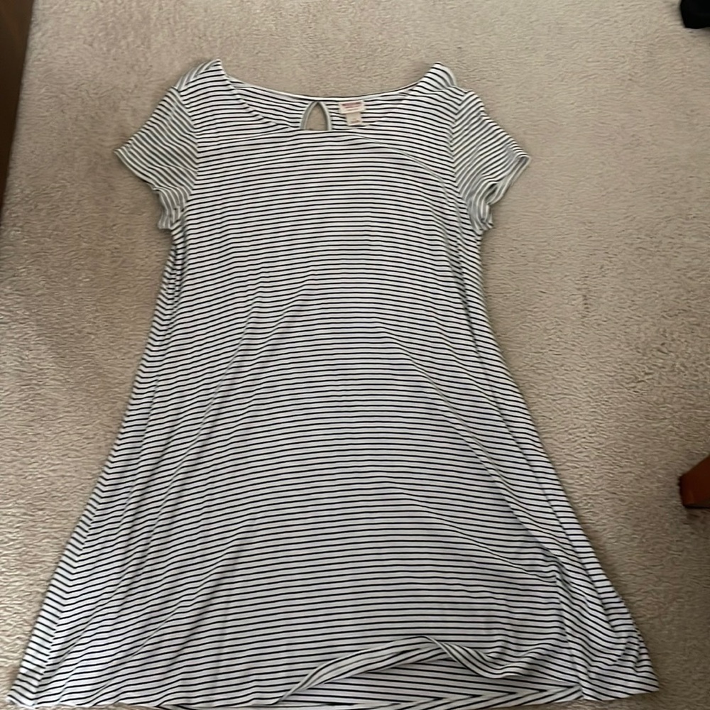 Black and white striped sundress
